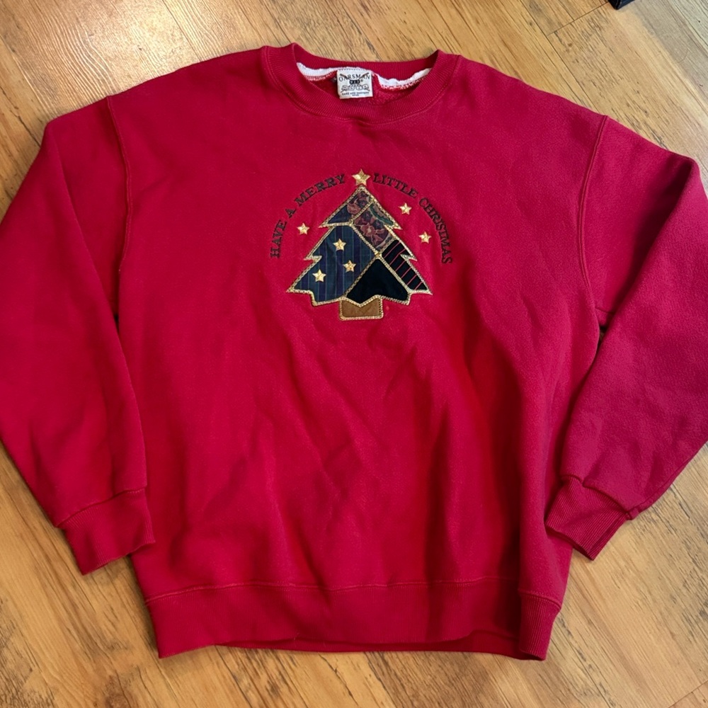 Oarsman Holiday Vintage Sweatshirt Sz L Red
